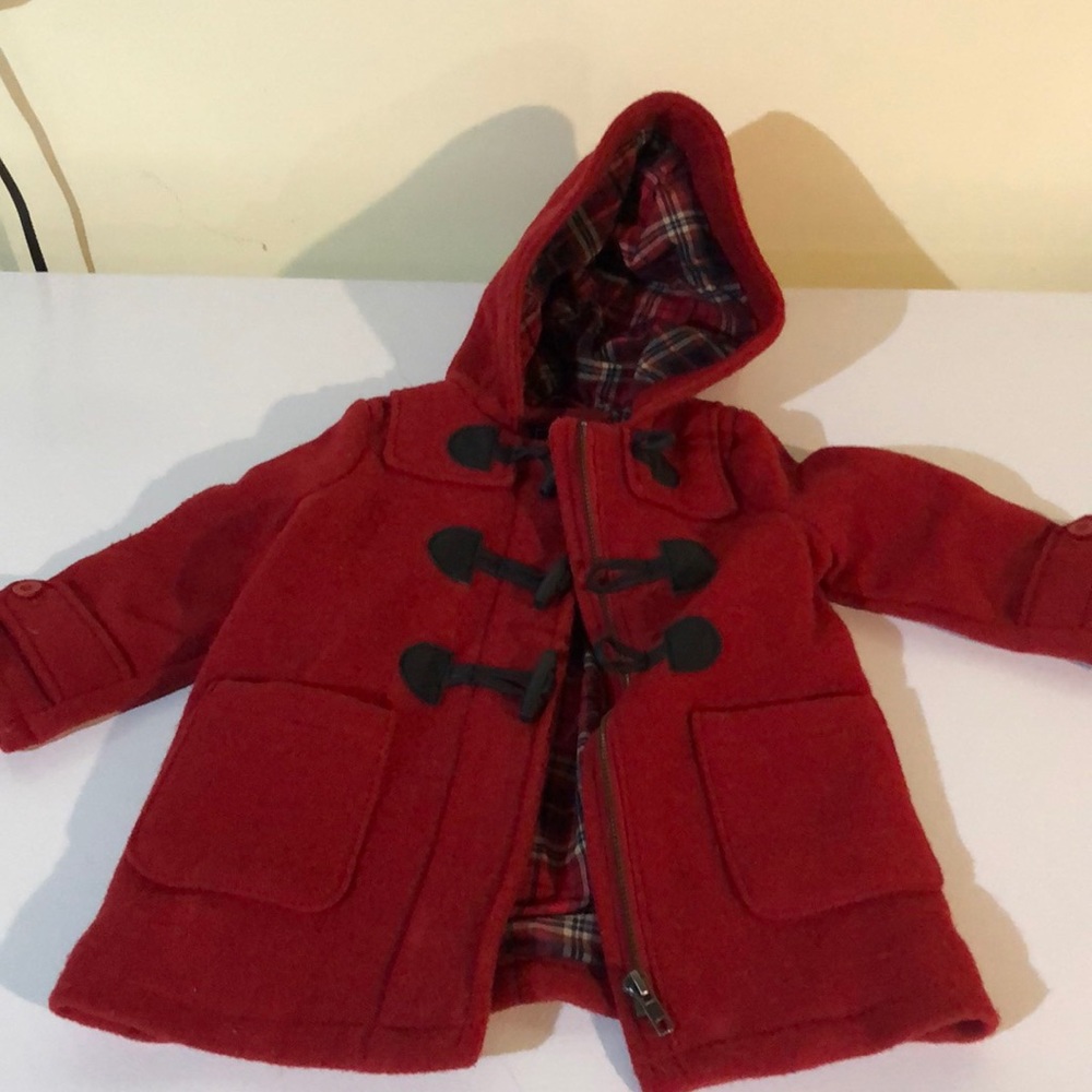 GUC Baby Gap Red Hooded Peacoat size 18-24m